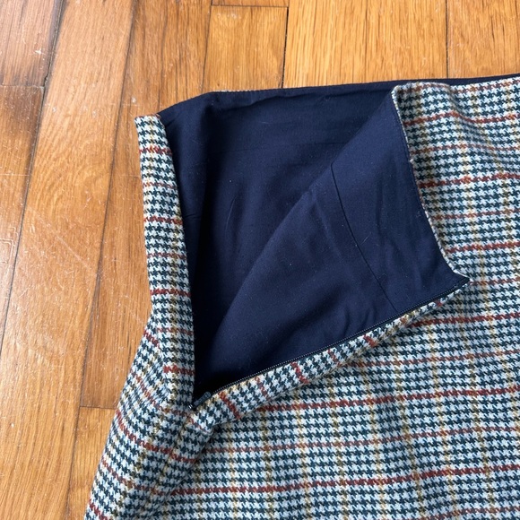 Sezane Peter mini skirt houndstooth wool blend buttons - Picture 8 of 15